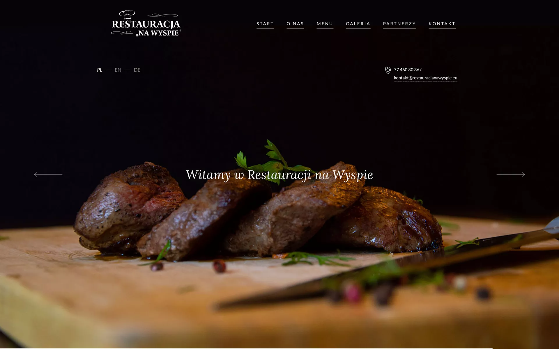 Strona internetowa restauracjanawyspie.eu